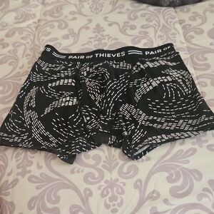 Pair Of Thieves Brief Cotton Blend Soft touch Opening In Front B&W Size S